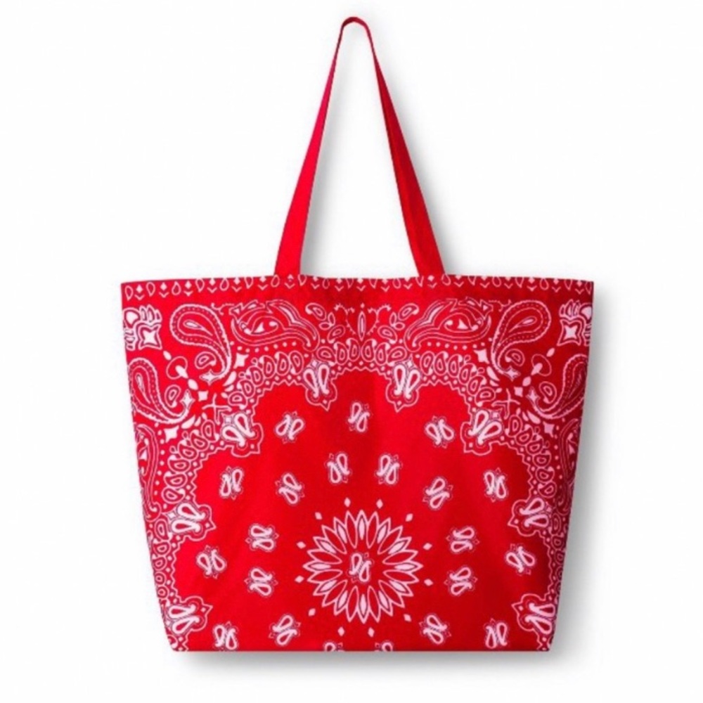 NEW! LEVI’S x Target Red Bandana Nylon Reusable Foldable Tote Bag, NWT!